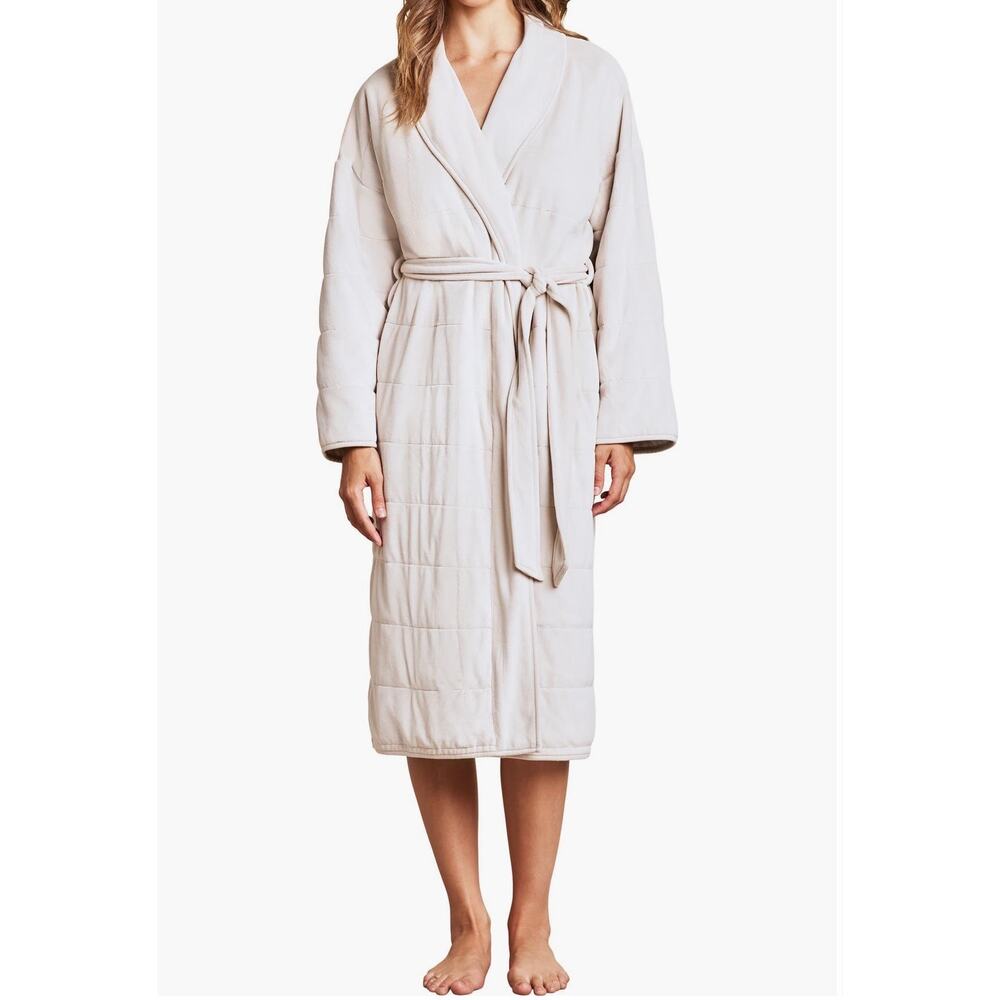 Barefoot Dreams LuxeChic Blanket Robe Color: Stone (NEW)